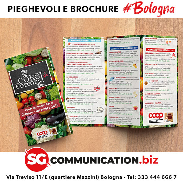 grafica stampa pieghevoli brochure bologna